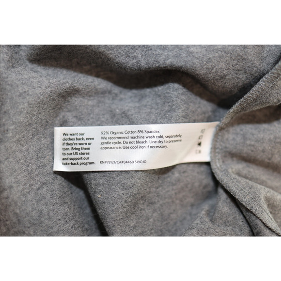 A6 NWoT Auth EILEEN FISHER Gray Cotton Open Front Pockets Sweater Cardigan Sz L - Picture 6 of 6